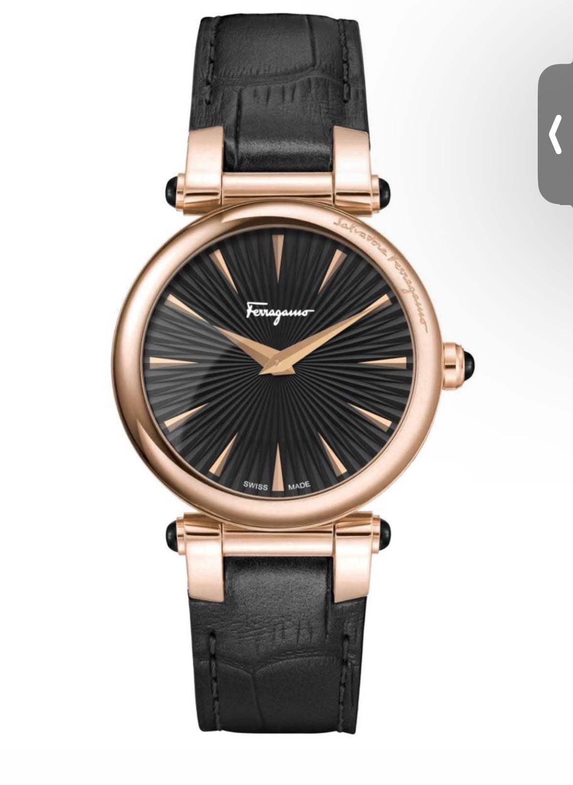 Ferragamo Womens Idillio Rose Gold 36mm Strap Watch