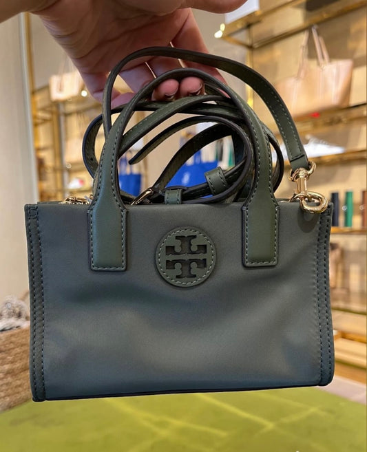 Tory Burch Ella Nylon Mini Tote, Palm Leaf