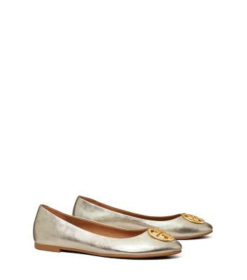 Tory Burch Chelsea Ballet Flat, Gold, Size 10