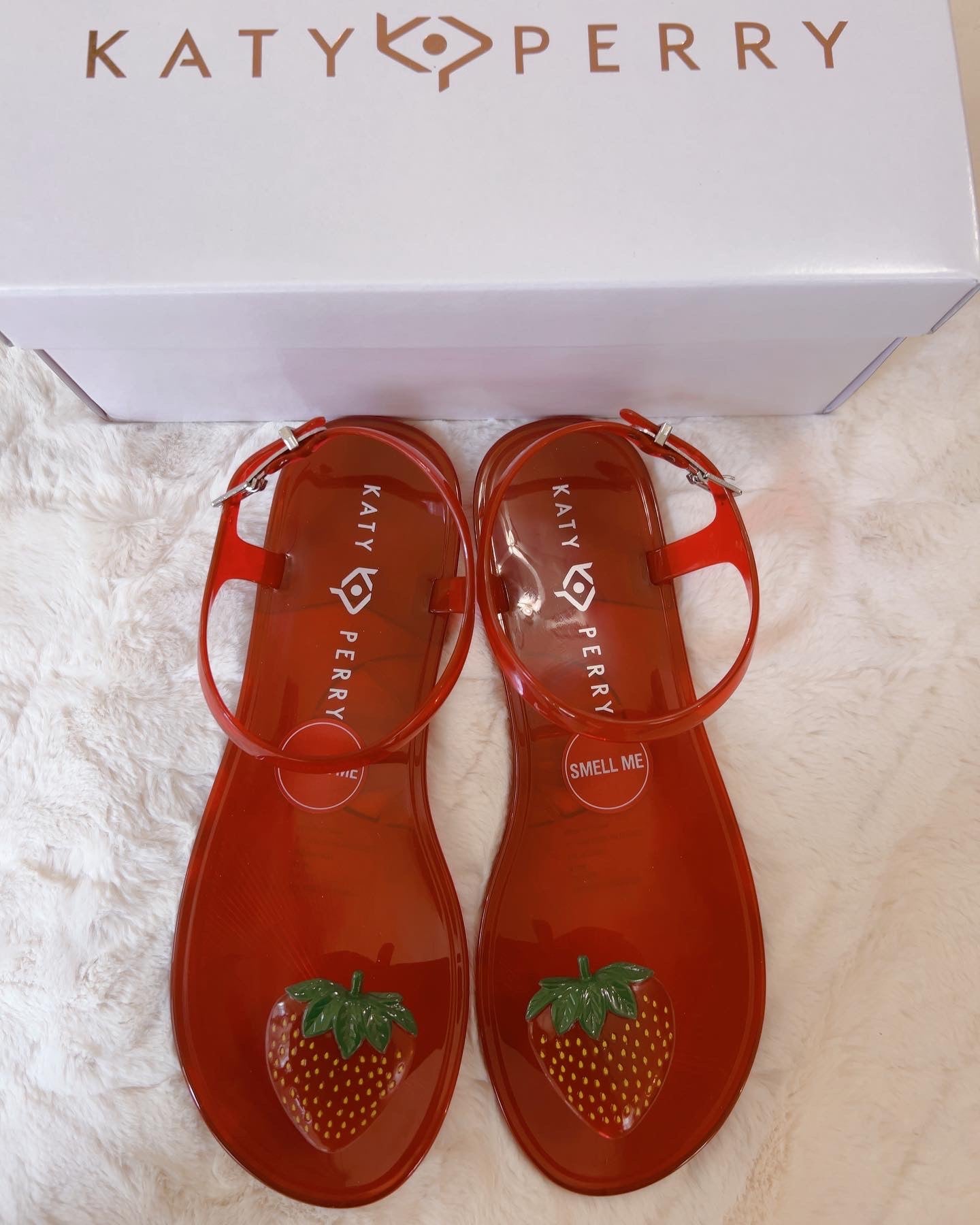 Katy Perry Geli Sandals Strawberry Size 8 VIASHOP